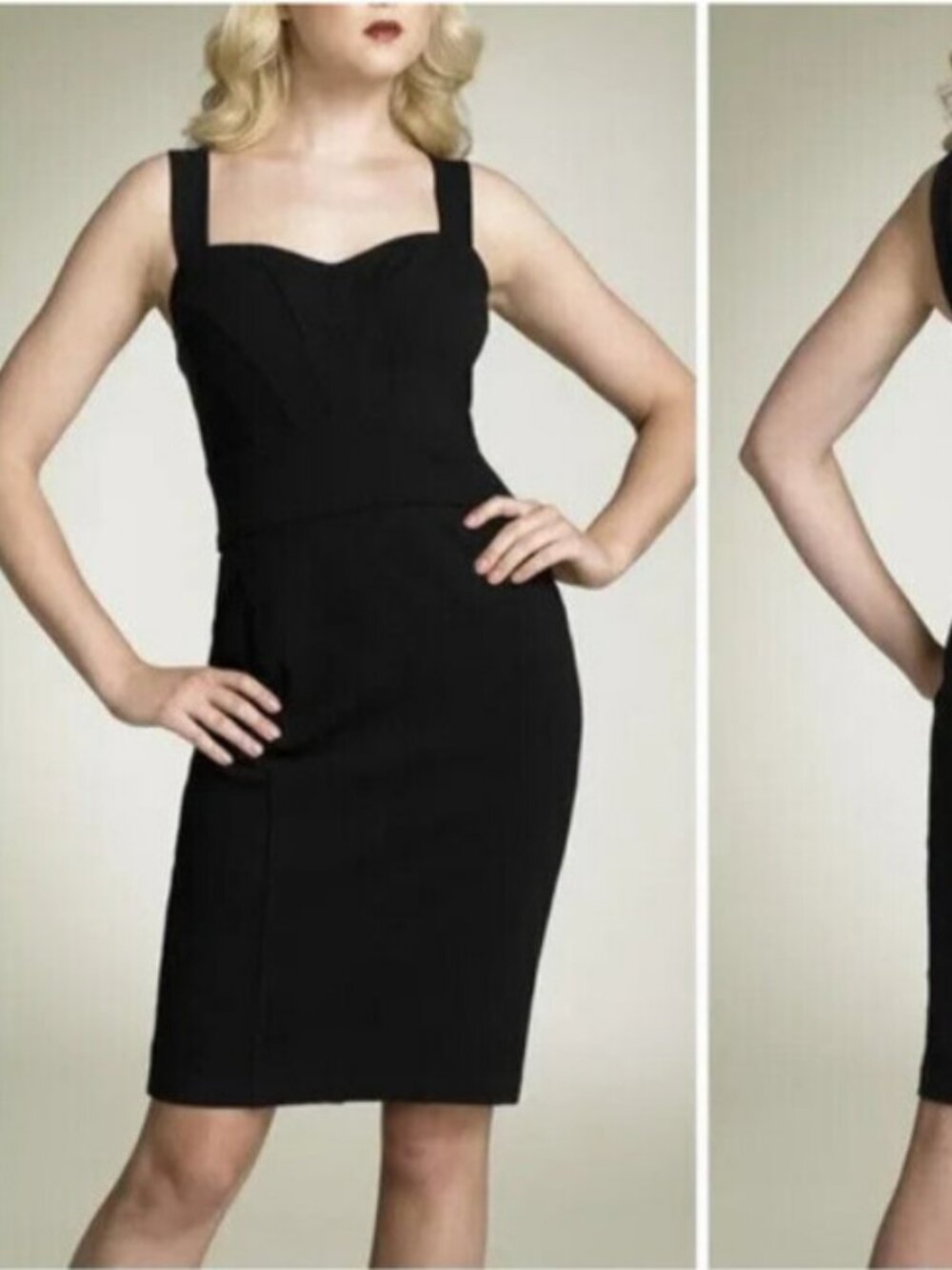 Diane Von Furstenberg Women's Jiwon Sleeveless Sheath Ponte Black Dress Size 8